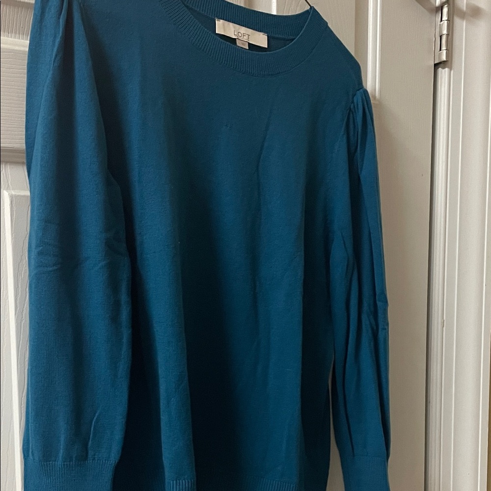 LOFT Teal Crewneck Sweater